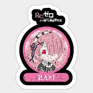 RE ZERO: RAM CHIBI (GRUNGE STYLE) Sticker